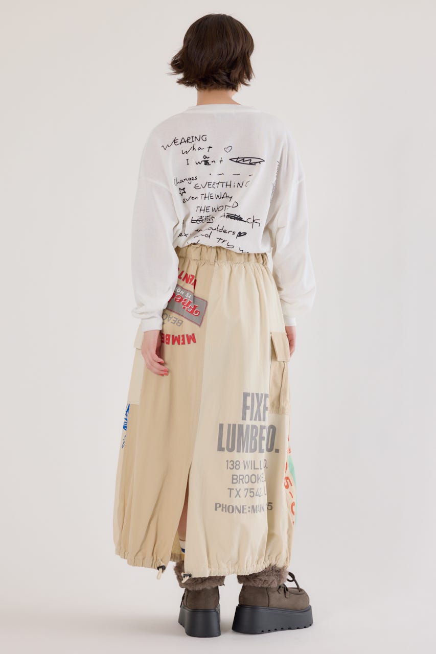 カスタムリメイクスカート O/WHT FREE