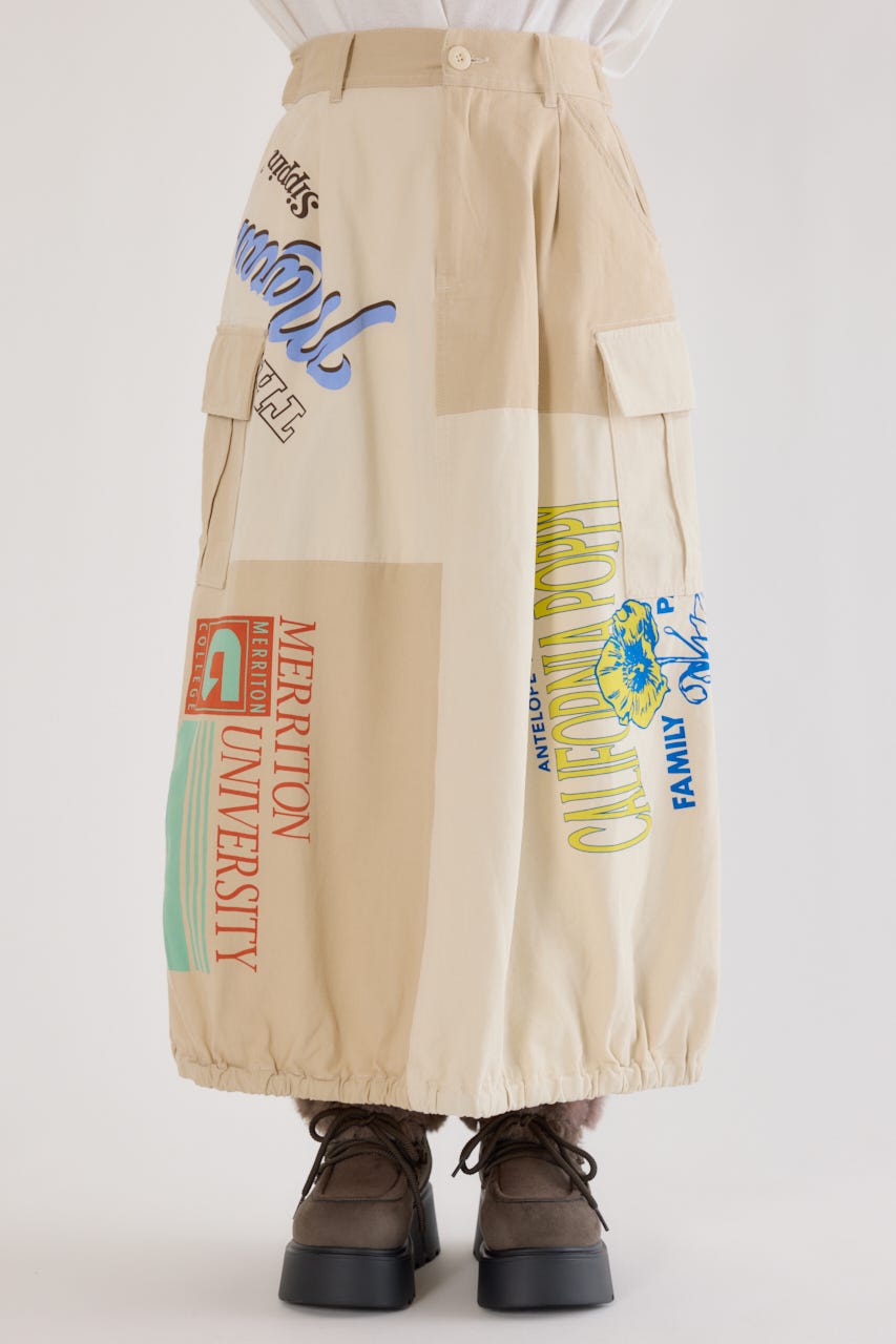 カスタムリメイクスカート O/WHT FREE