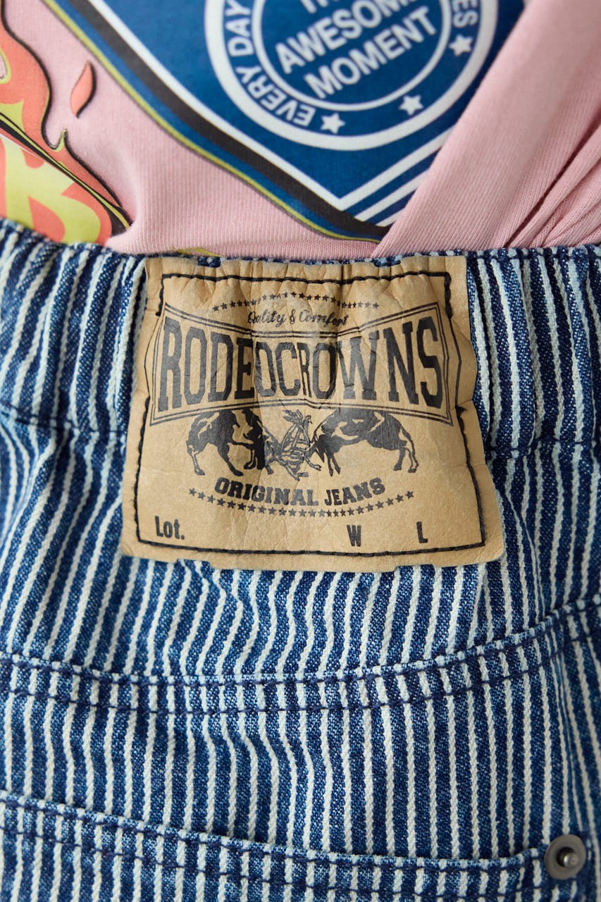 ワイド バミューダパンツ 柄NVY M