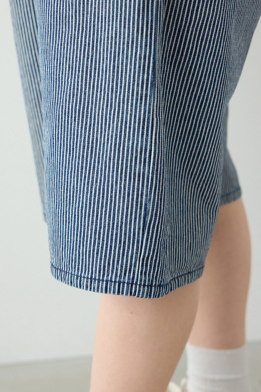 ワイド バミューダパンツ 柄NVY M