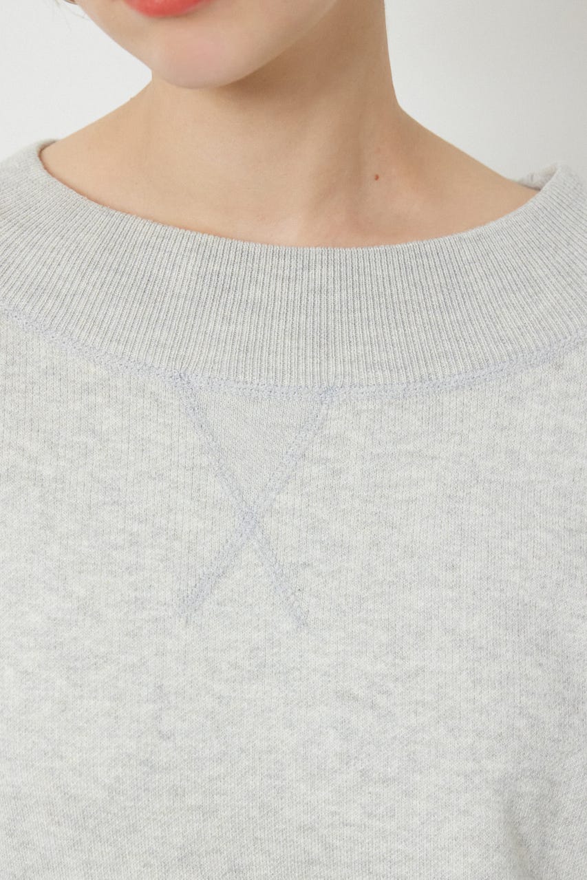 スウェットライクオフショルニットワンピース L/T.GRY FREE