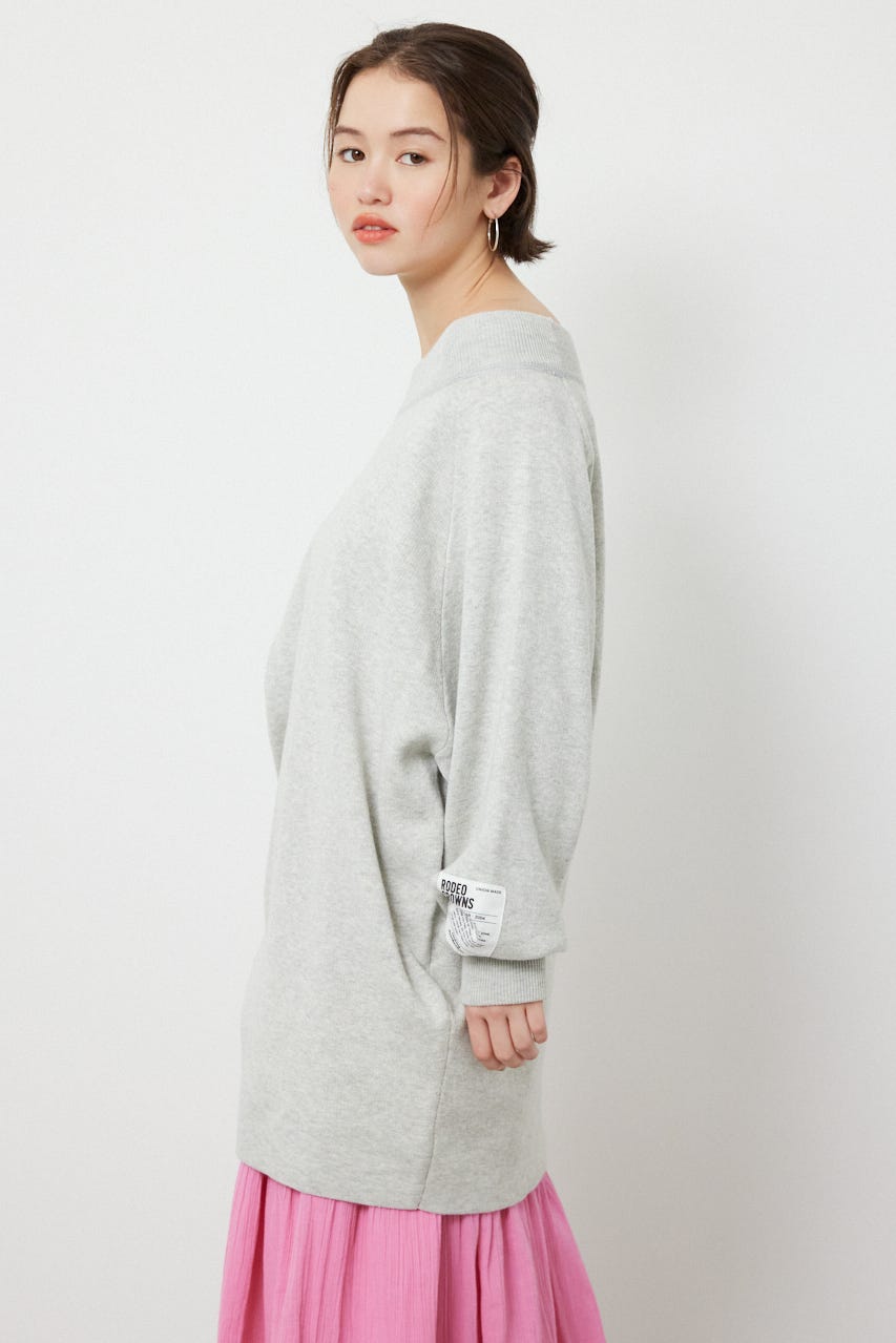 スウェットライクオフショルニットワンピース L/T.GRY FREE