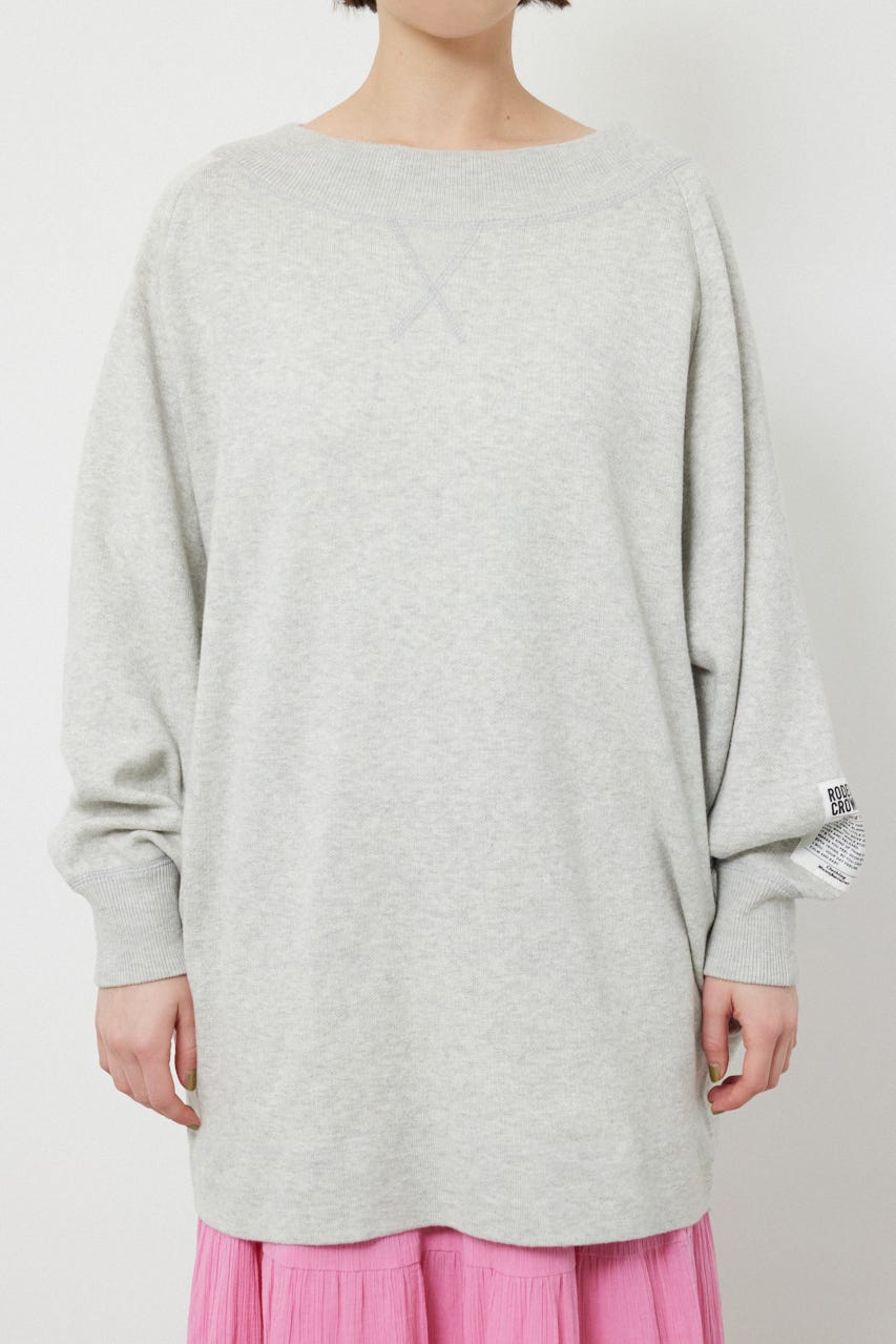 スウェットライクオフショルニットワンピース L/T.GRY FREE