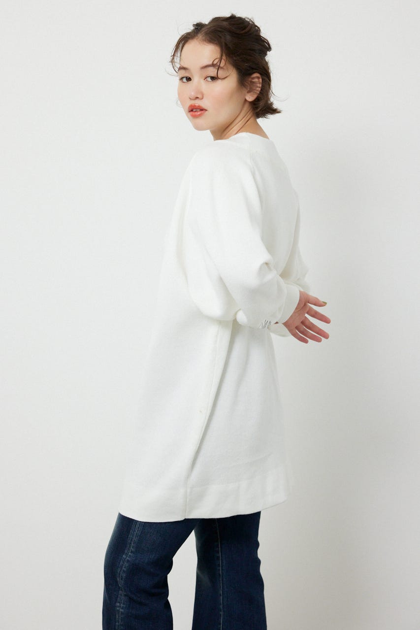 スウェットライクオフショルニットワンピース O/WHT FREE