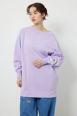 スウェットライクオフショルニットワンピース