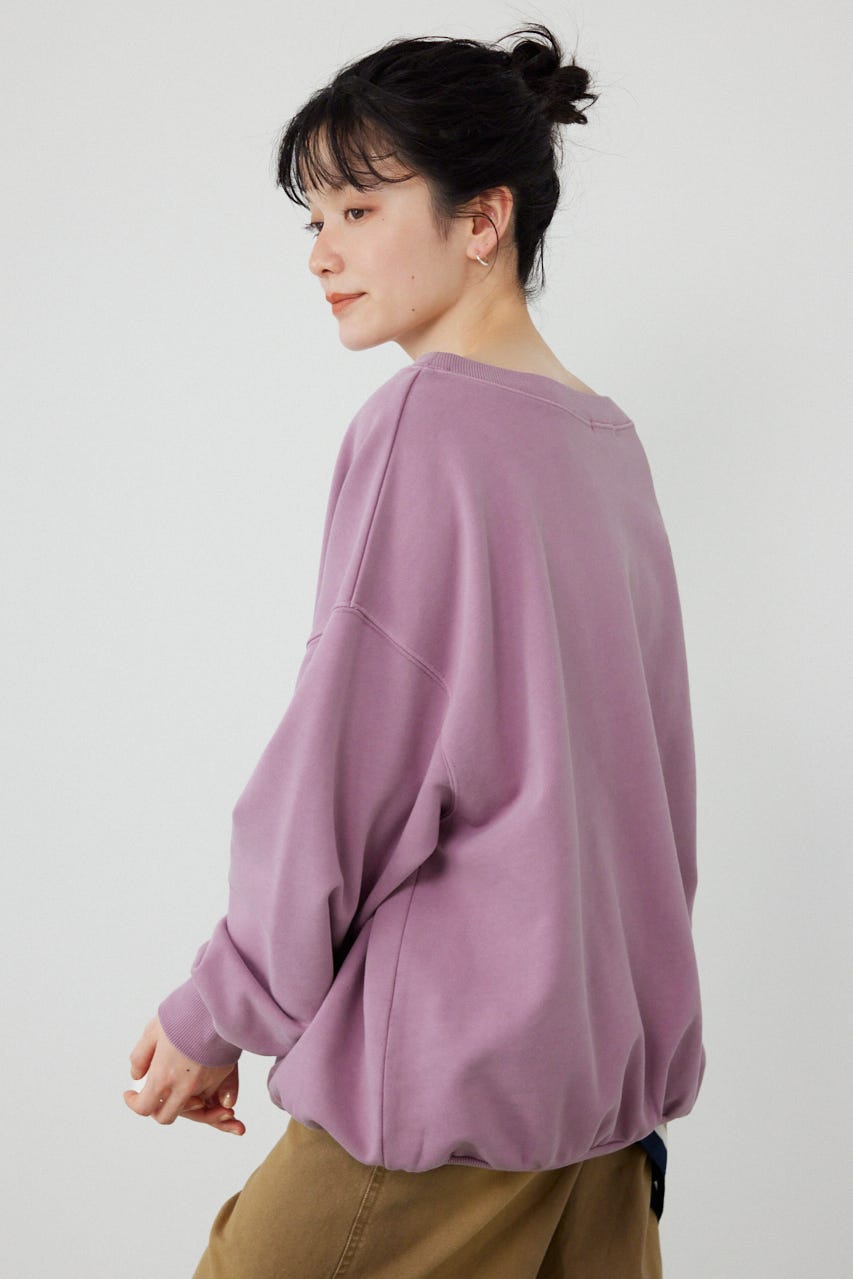 オフショルダースウェットトップス D/PNK FREE
