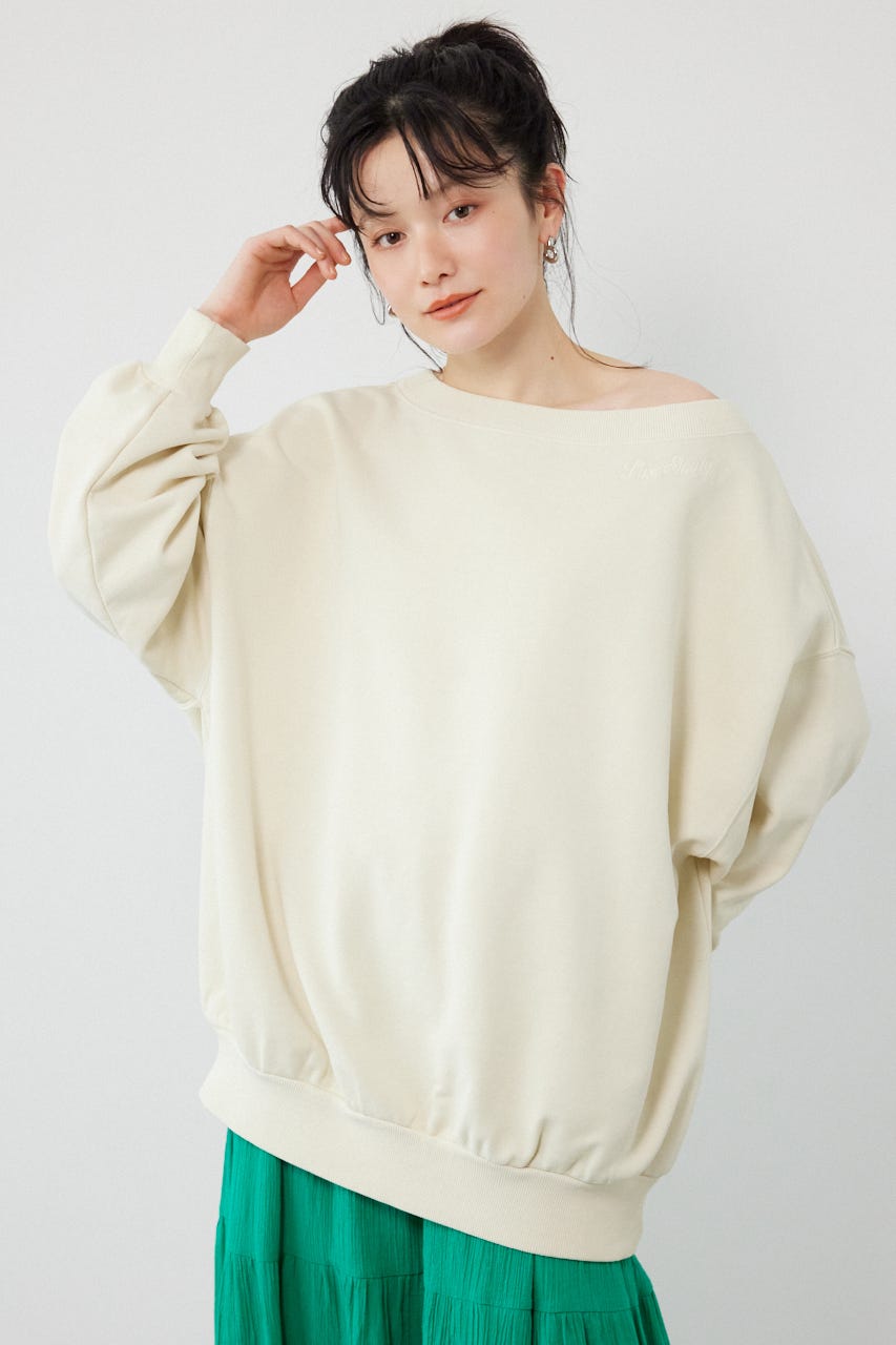 オフショルダースウェットトップス IVOY FREE