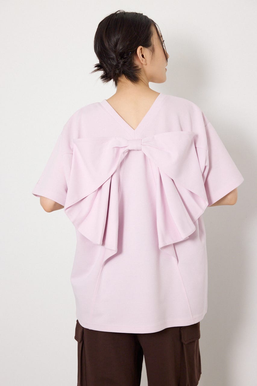 ビッグリボン2WAY Tシャツ L/PNK S