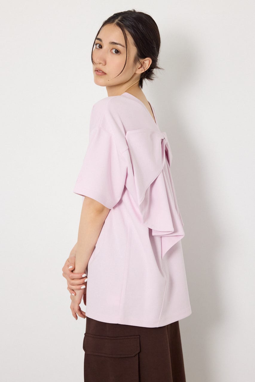 ビッグリボン2WAY Tシャツ L/PNK S