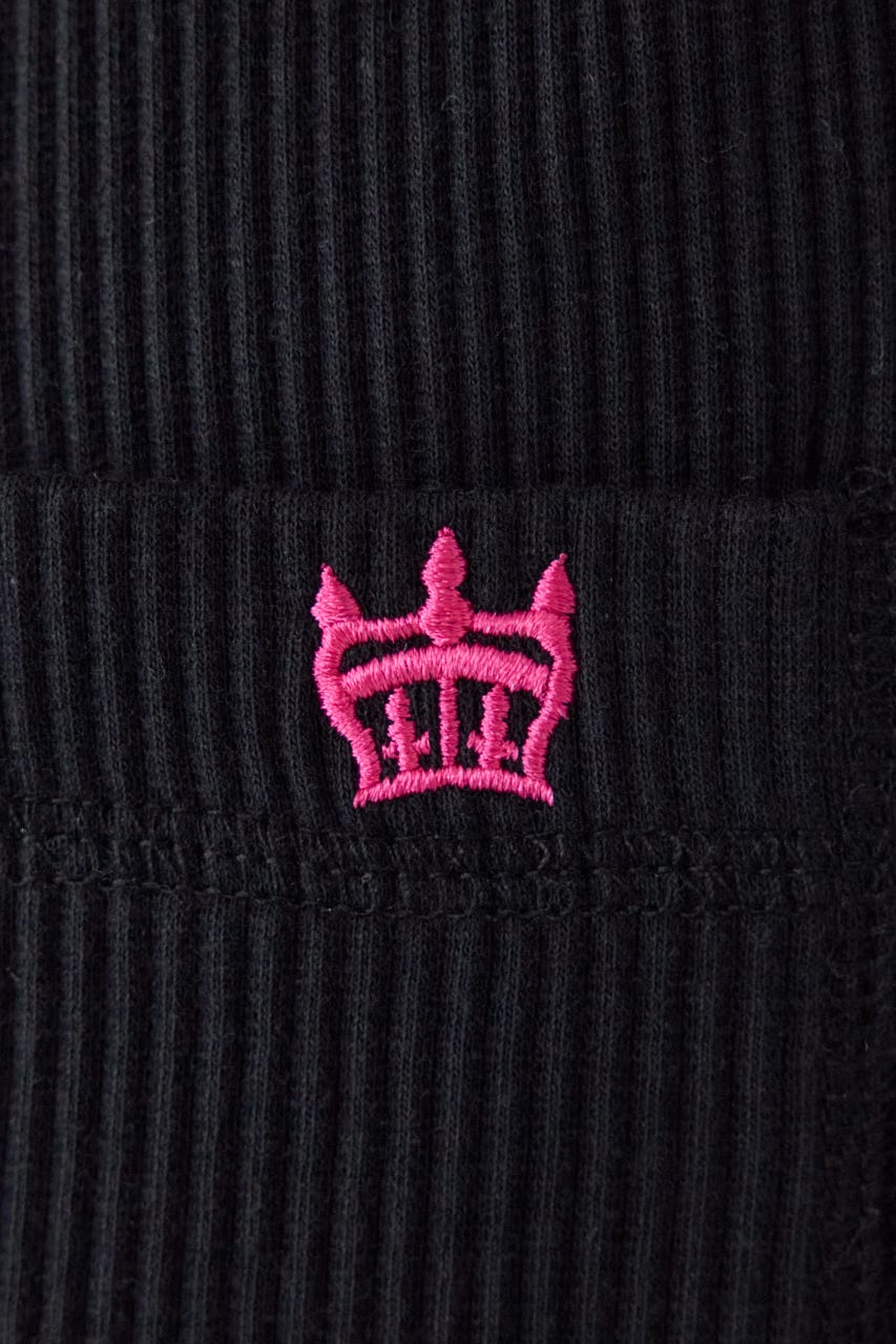 リブフレアパンツ BLK M