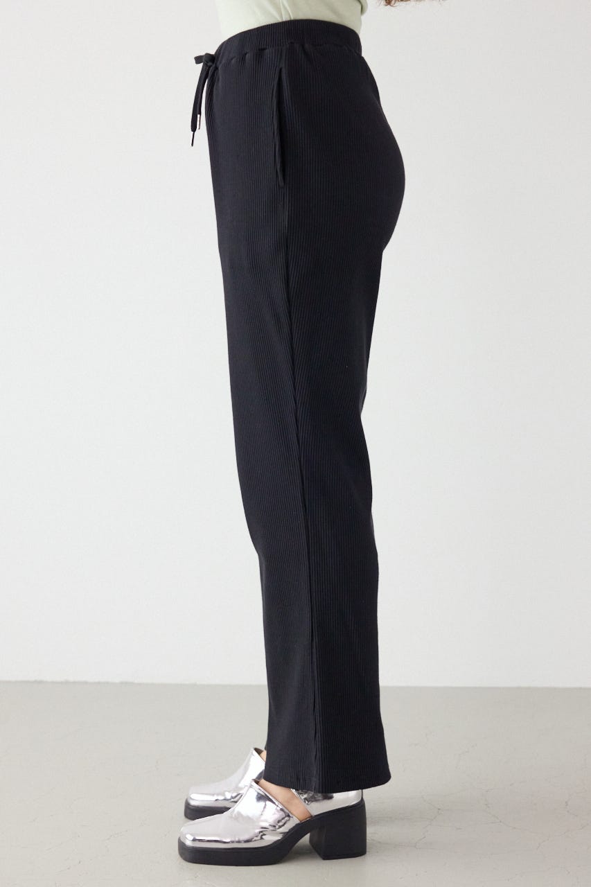 リブフレアパンツ BLK M
