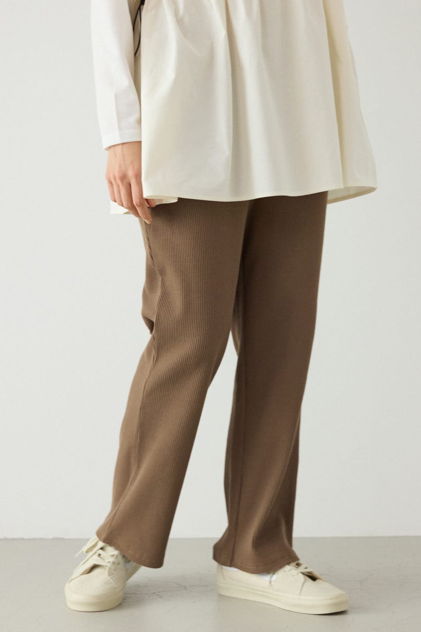 リブフレアパンツ L/BRN S