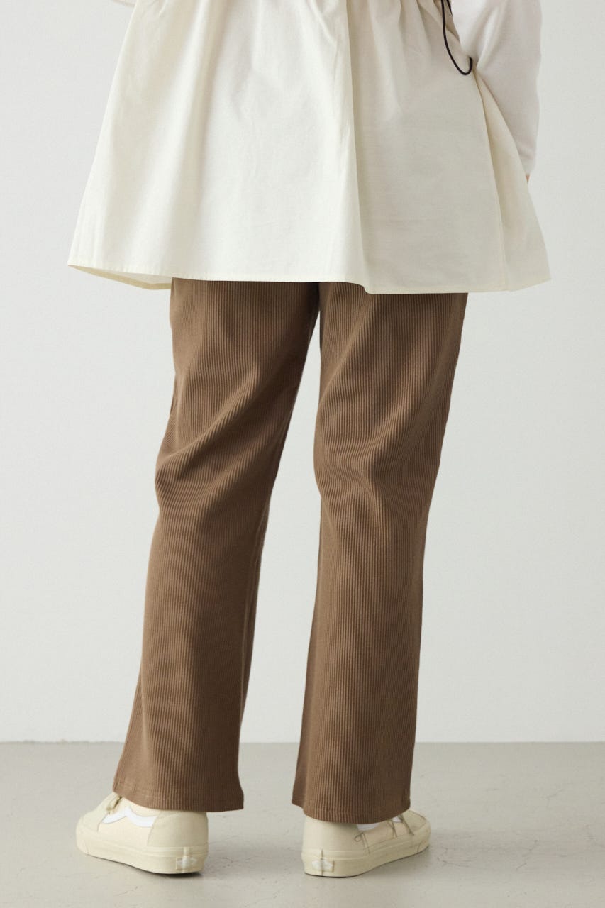 リブフレアパンツ L/BRN S