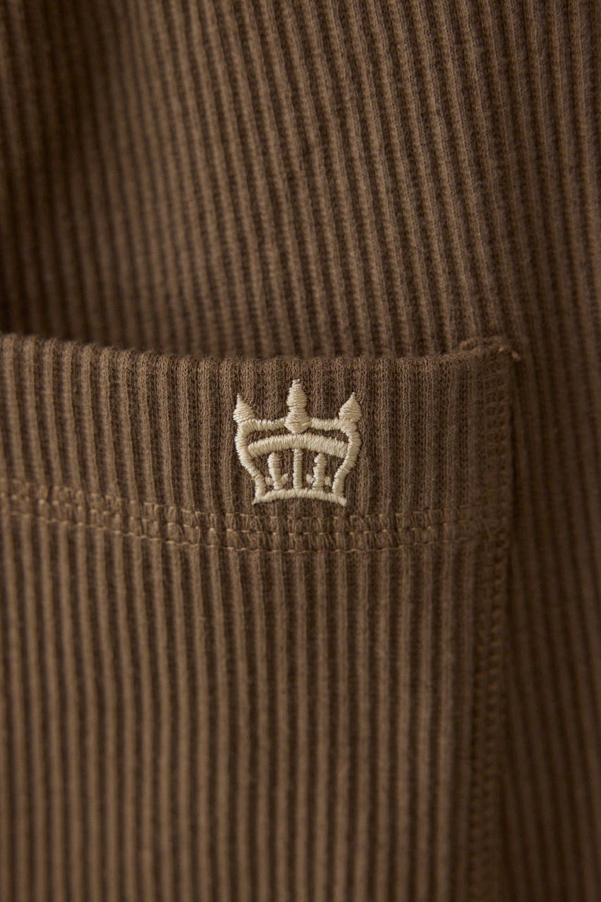 リブフレアパンツ L/BRN S