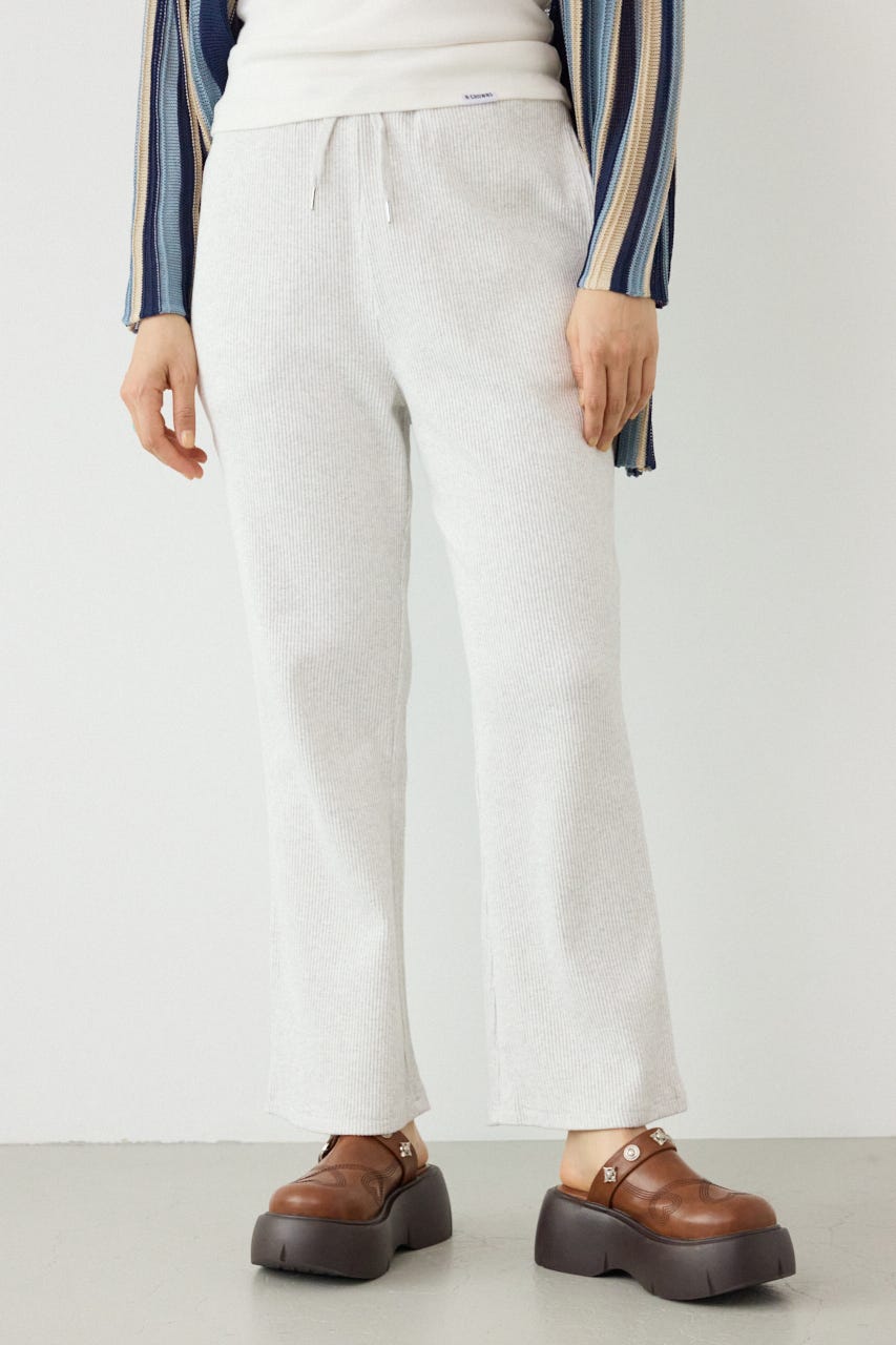 リブフレアパンツ L/T.GRY M