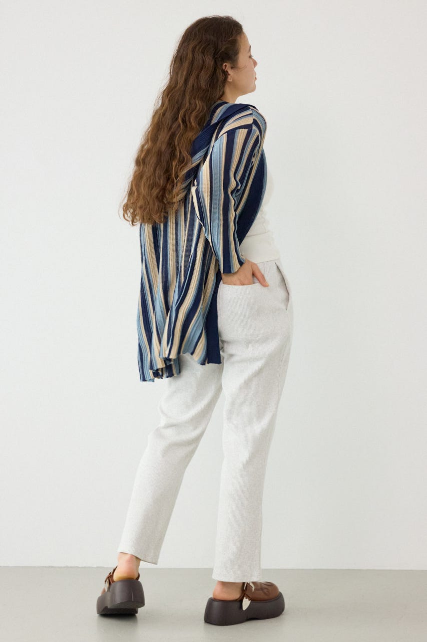 リブフレアパンツ L/T.GRY M