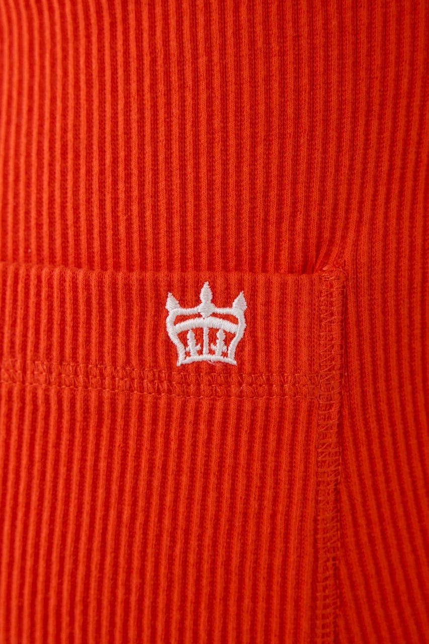 リブフレアパンツ RED M