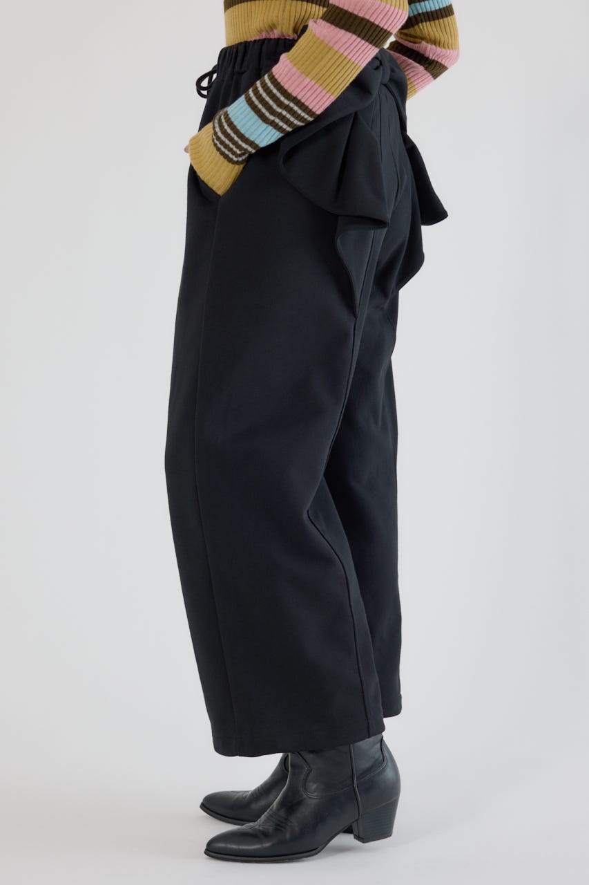 ビッグリボンスウェットパンツ BLK S