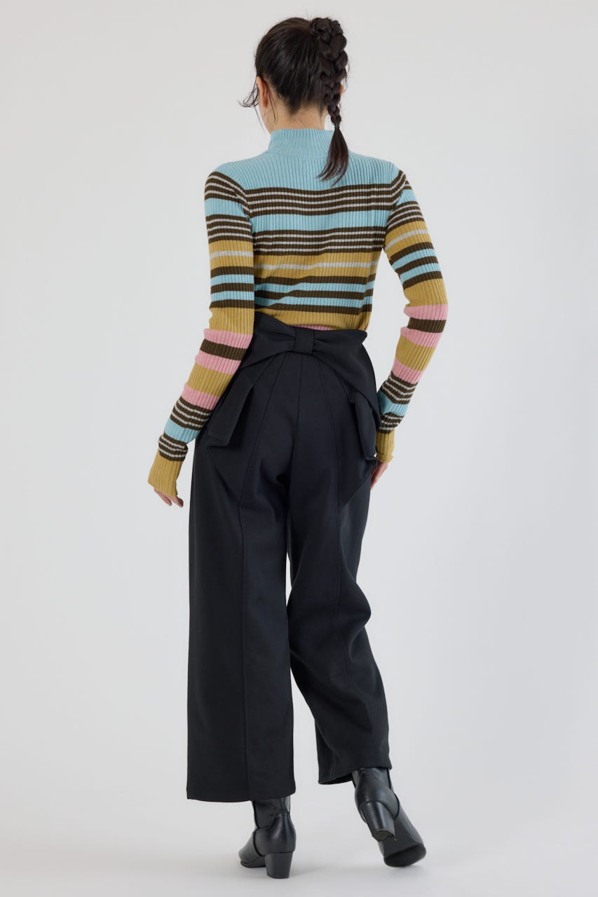 ビッグリボンスウェットパンツ BLK S