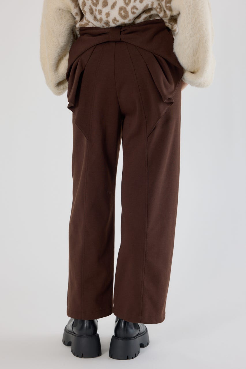 ビッグリボンスウェットパンツ BRN S