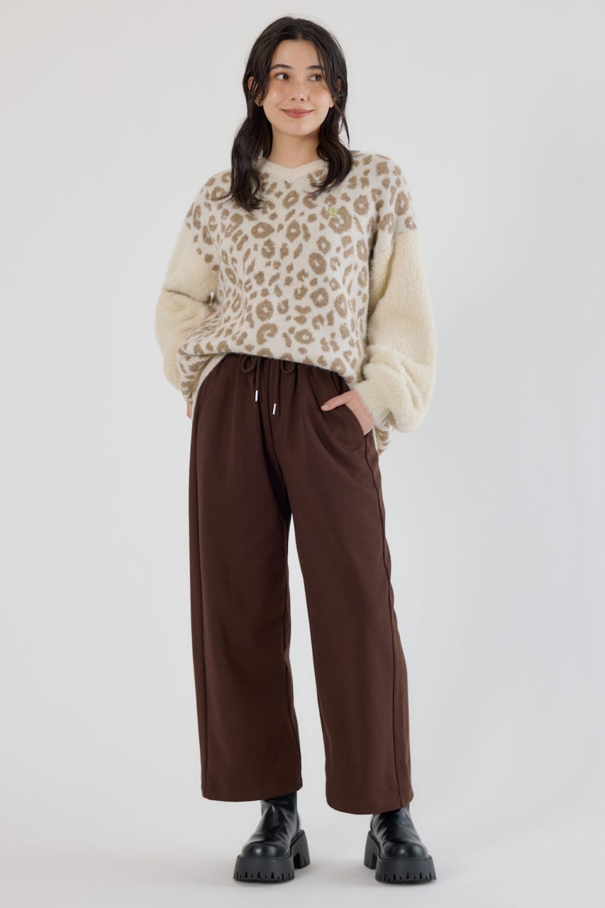 ビッグリボンスウェットパンツ BRN S