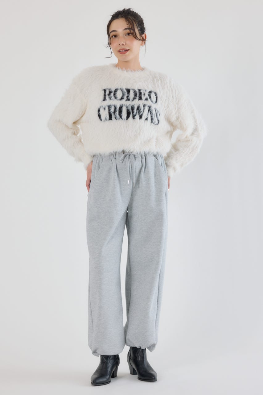 ビッグリボンスウェットパンツ L/T.GRY S