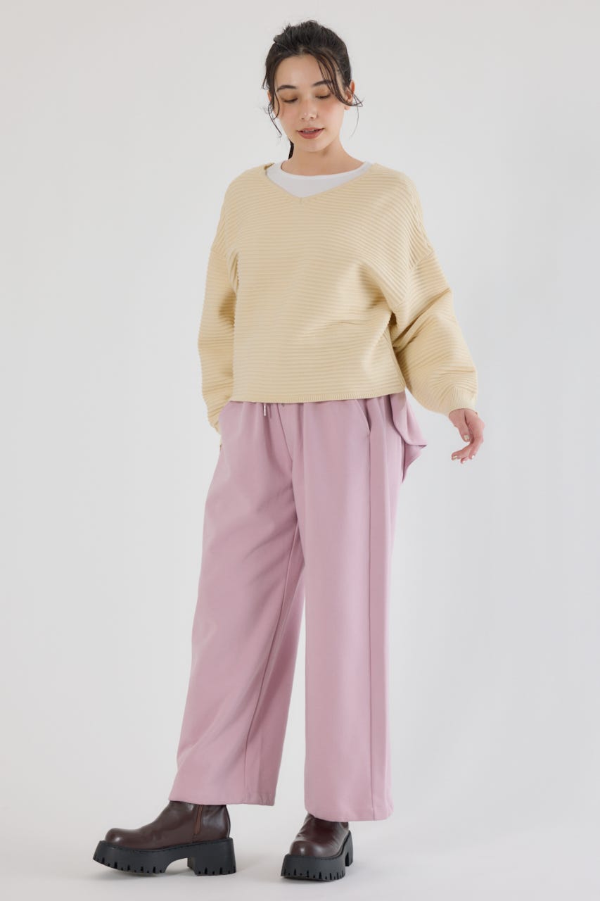 ビッグリボンスウェットパンツ PNK S