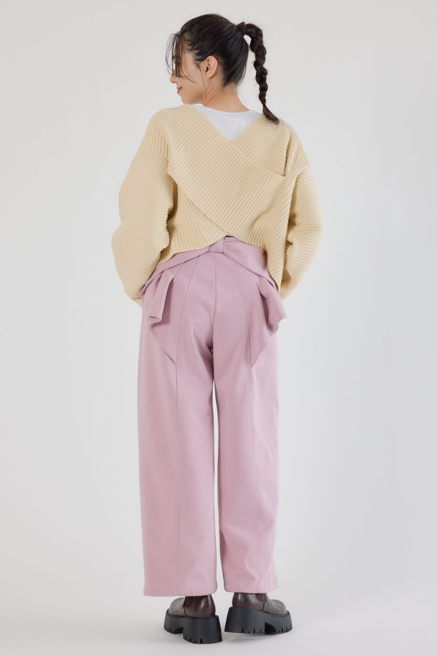 ビッグリボンスウェットパンツ PNK S