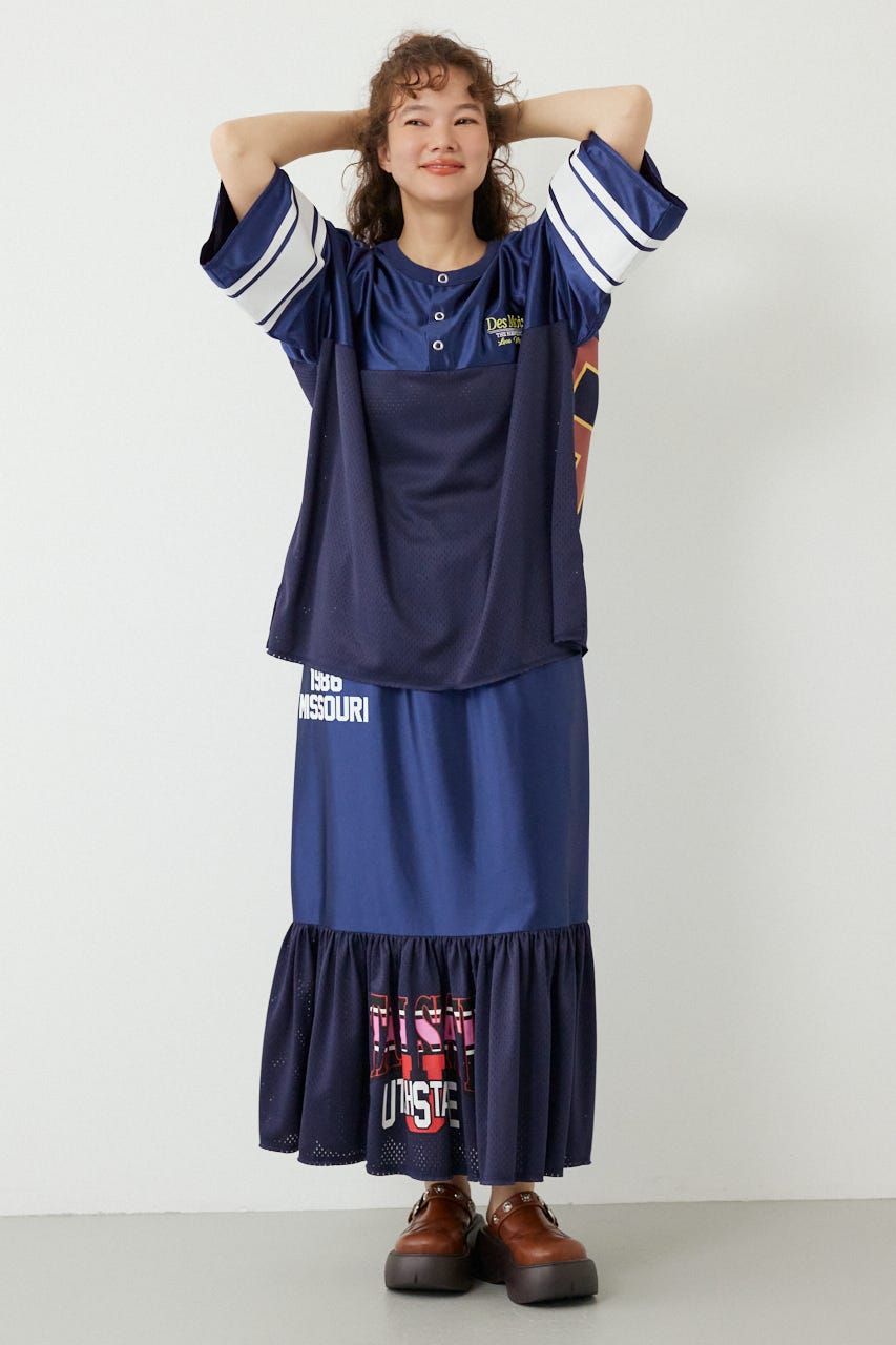 リメイク GAMEティアードスカート NVY FREE