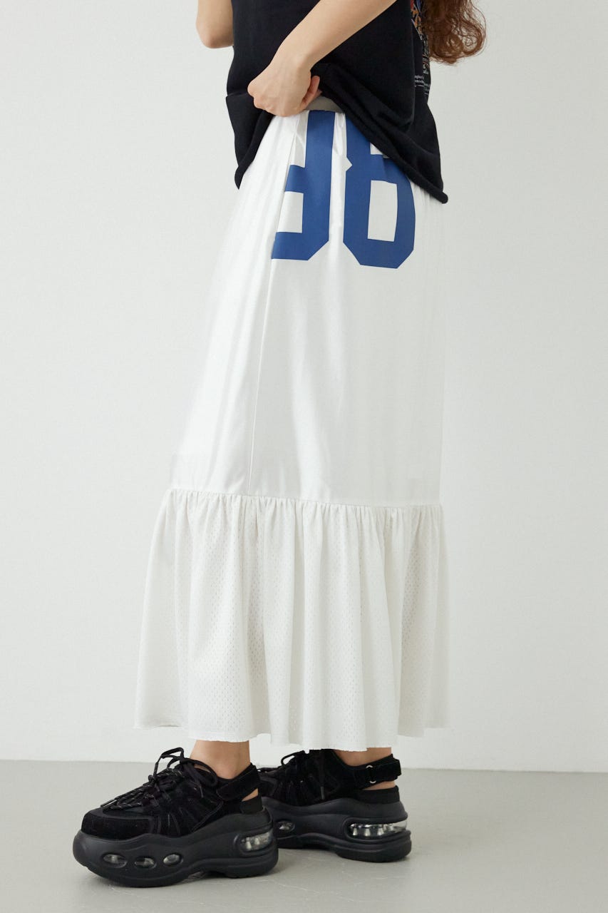 リメイク GAMEティアードスカート O/WHT FREE