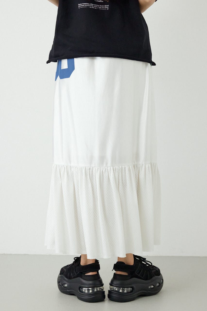 リメイク GAMEティアードスカート O/WHT FREE