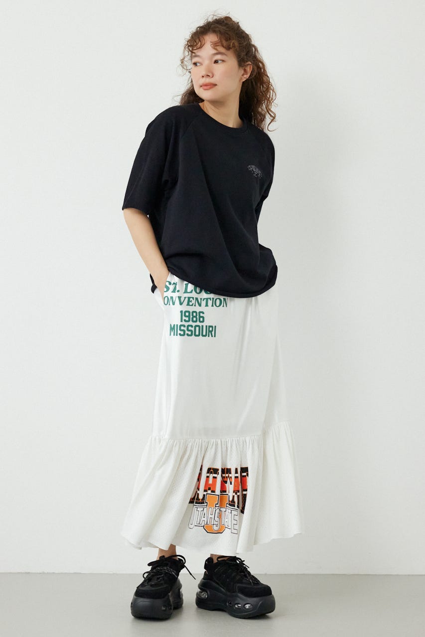 リメイク GAMEティアードスカート O/WHT FREE