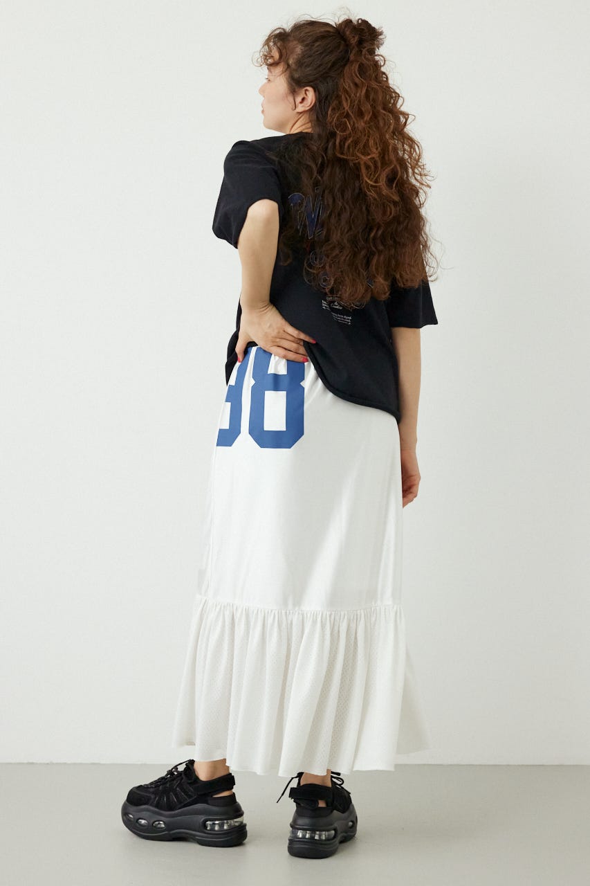 リメイク GAMEティアードスカート O/WHT FREE