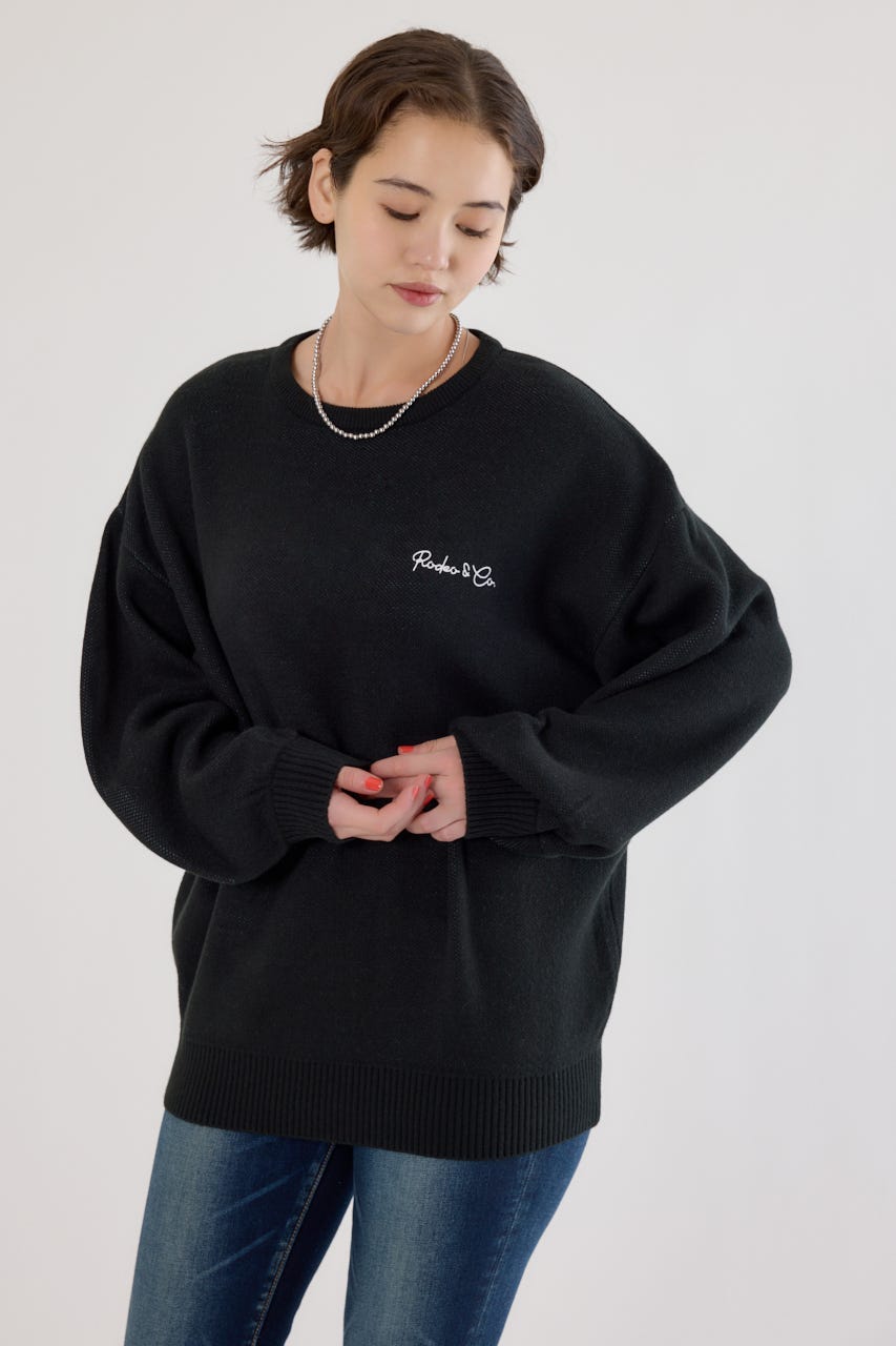 ロープロゴニットトップス BLK FREE