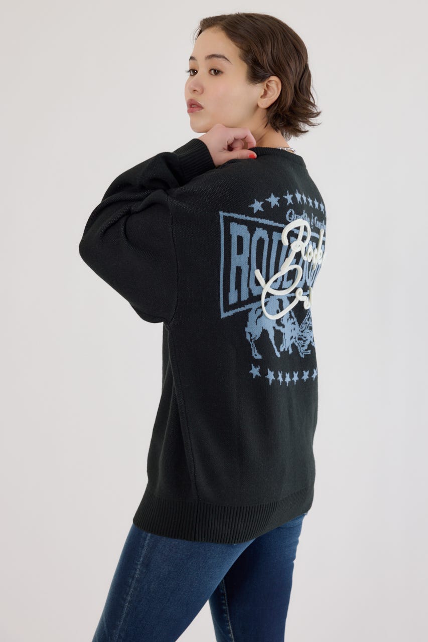 ロープロゴニットトップス BLK FREE