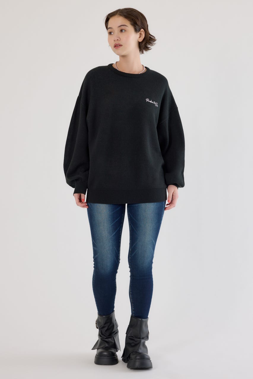 ロープロゴニットトップス BLK FREE