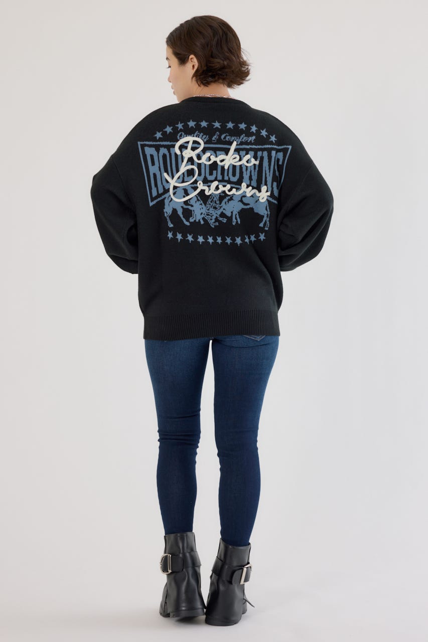 ロープロゴニットトップス BLK FREE