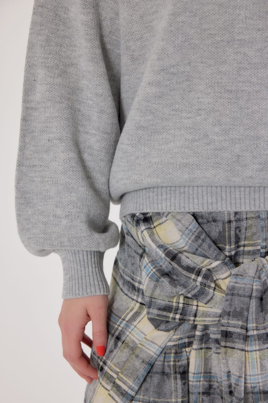 ロープロゴニットトップス L/T.GRY FREE