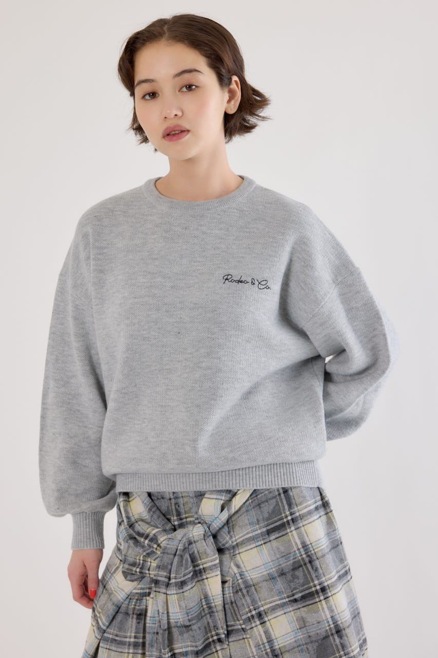 ロープロゴニットトップス L/T.GRY FREE