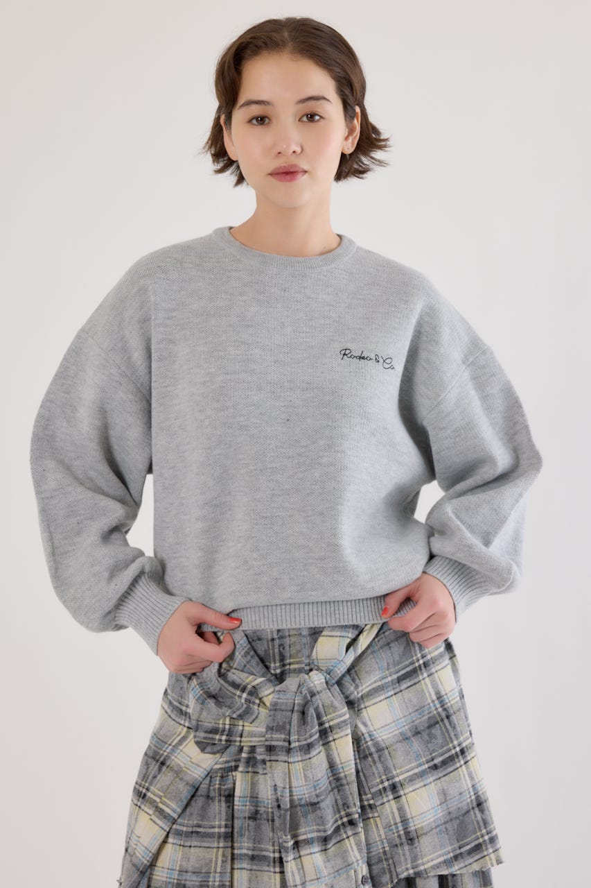 ロープロゴニットトップス L/T.GRY FREE