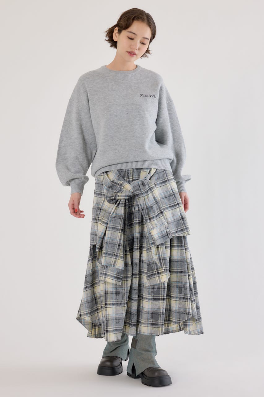 ロープロゴニットトップス L/T.GRY FREE