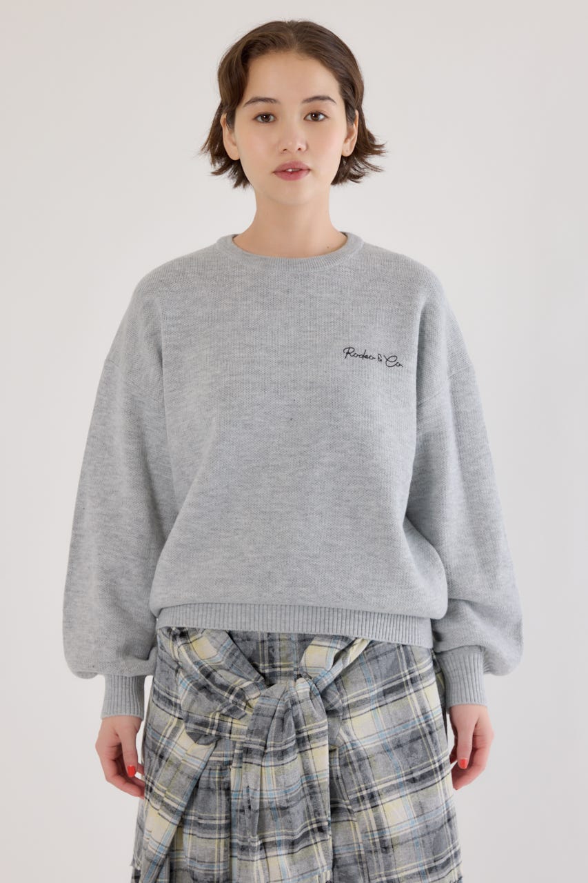 ロープロゴニットトップス L/T.GRY FREE