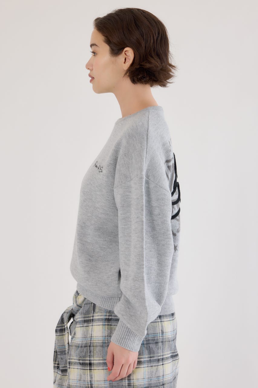 ロープロゴニットトップス L/T.GRY FREE