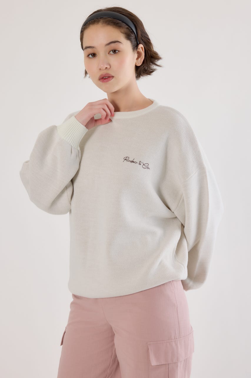 ロープロゴニットトップス O/WHT FREE