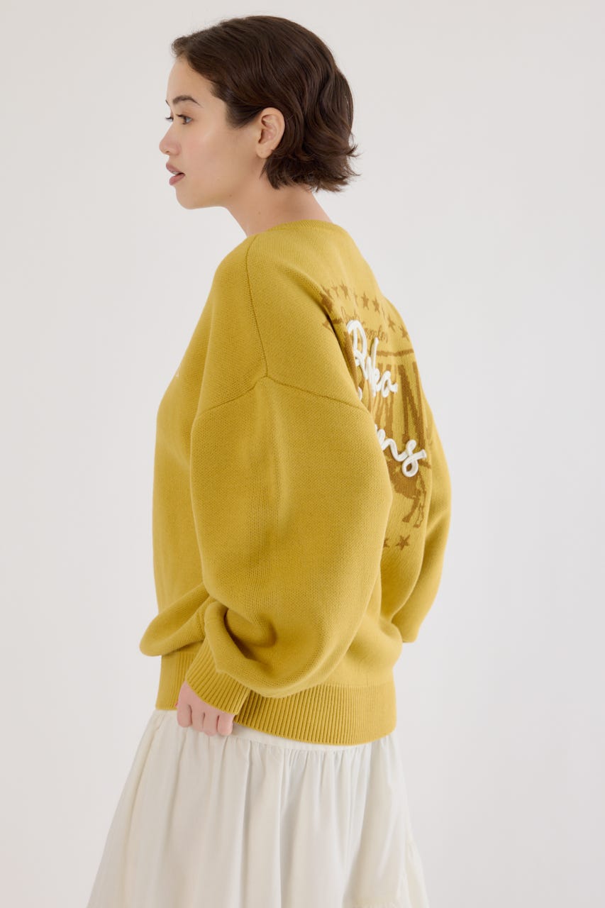 ロープロゴニットトップス YEL FREE