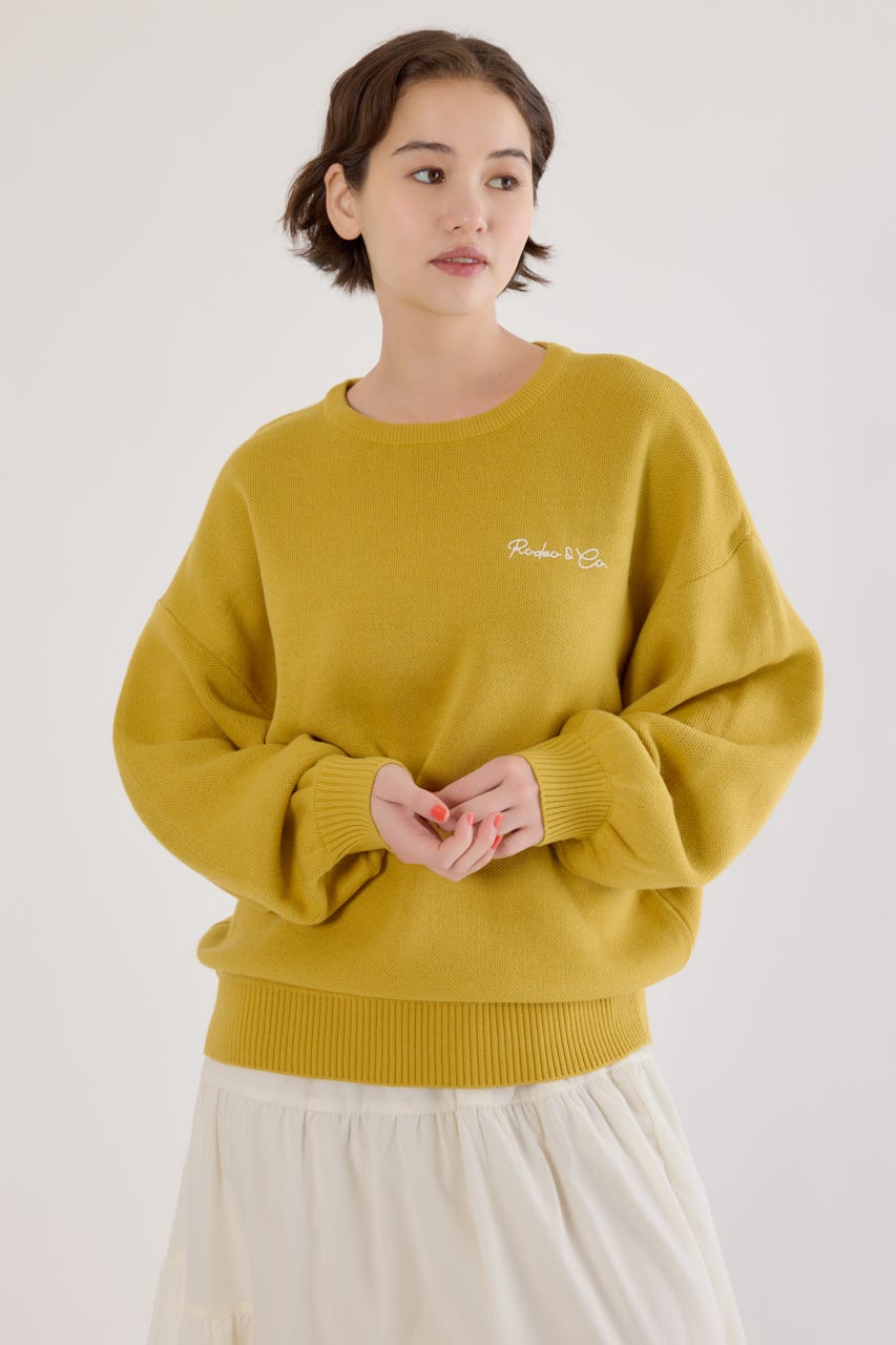 ロープロゴニットトップス YEL FREE