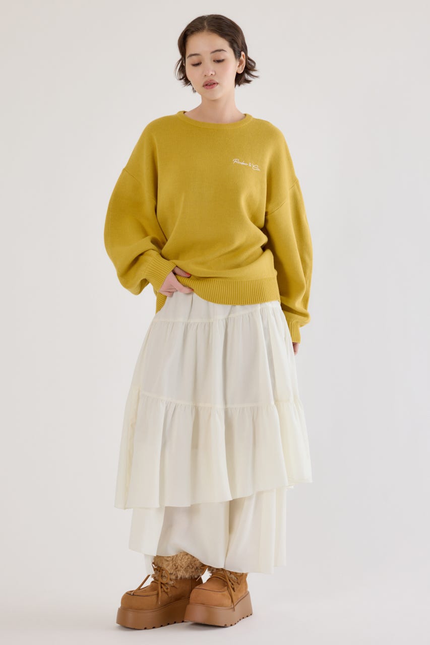 ロープロゴニットトップス YEL FREE