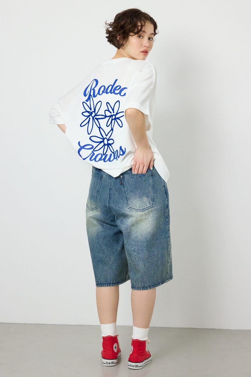 【SS先行アイテム】フラワーロゴニットトップス O/WHT FREE