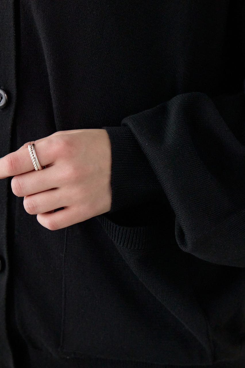 【SS先行アイテム】ネオンカラーロゴニットカーディガン BLK FREE