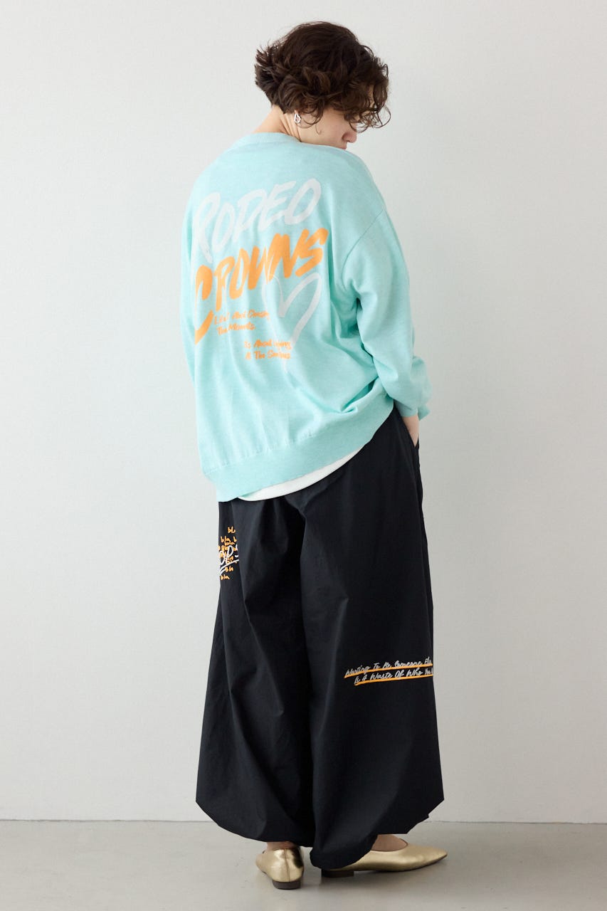 【SS先行アイテム】ネオンカラーロゴニットカーディガン L/BLU FREE